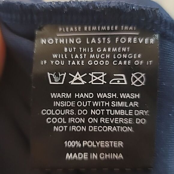 Lazy Oaf Midnight Planet Dress Size L Blue Velvet Celestial Moon - Picture 9 of 10